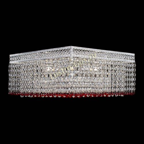Люстра Квадрат Венеция №5 красная в Сочи Гусь Хрустальный