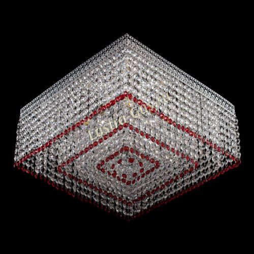 Люстра Квадрат Венеция №5 красная в Сочи Гусь Хрустальный