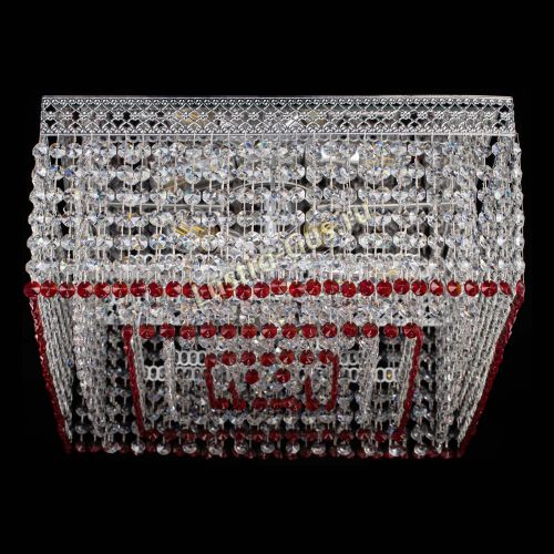 Люстра Квадрат Венеция №5 красная в Сочи Гусь Хрустальный