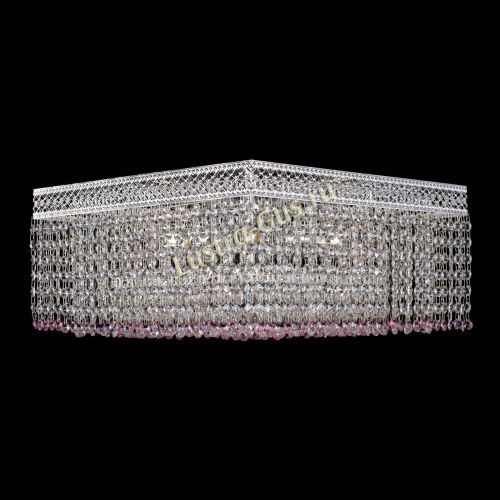 Люстра Квадрат Венеция №5 розовая в Сочи Гусь Хрустальный