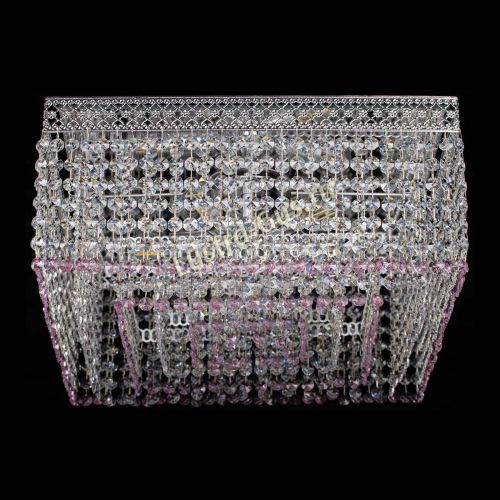 Люстра Квадрат Венеция №5 розовая в Сочи Гусь Хрустальный