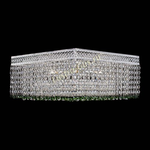 Люстра Квадрат Венеция №5 зеленая в Сочи Гусь Хрустальный