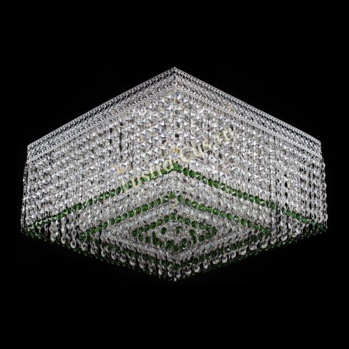Люстра Квадрат Венеция №5 зеленая в Сочи Гусь Хрустальный