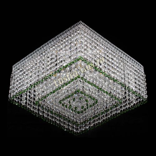 Люстра Квадрат Венеция №5 зеленая в Сочи Гусь Хрустальный