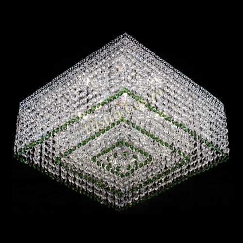 Люстра Квадрат Венеция №5 зеленая в Сочи Гусь Хрустальный