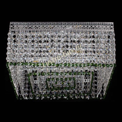 Люстра Квадрат Венеция №5 зеленая в Сочи Гусь Хрустальный