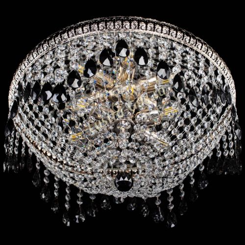 Люстра Лацио №5 журавлик черная в Сочи Гусь Хрустальный