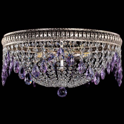 Люстра Лацио №5 журавлик фиолетовая в Сочи Гусь Хрустальный