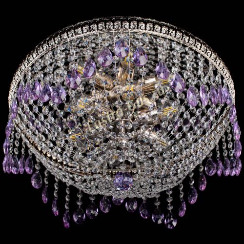 Люстра Лацио №5 журавлик фиолетовая в Сочи Гусь Хрустальный