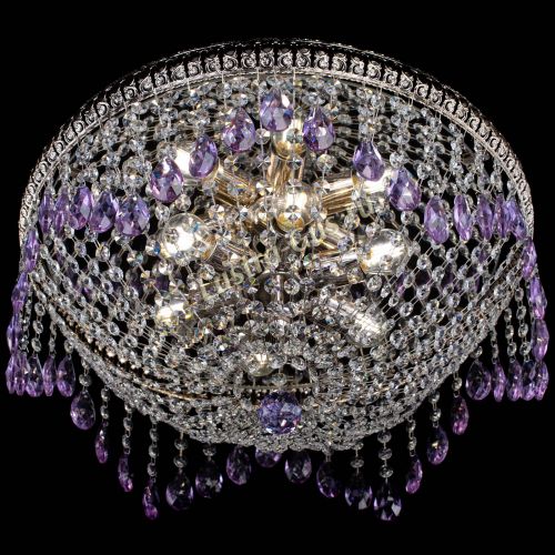 Люстра Лацио №5 журавлик фиолетовая в Сочи Гусь Хрустальный