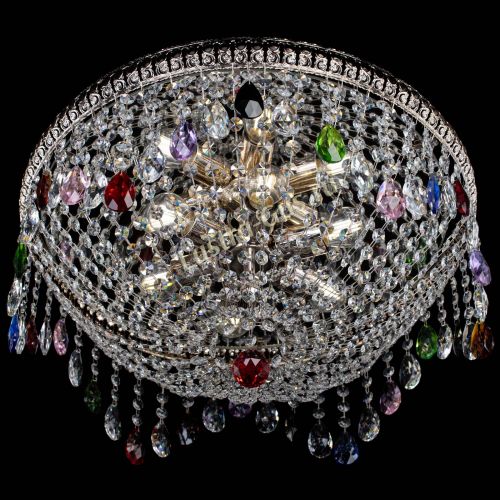 Люстра Лацио №5 журавлик разноцветная в Сочи Гусь Хрустальный