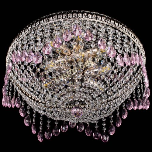 Люстра Лацио №5 журавлик розовая в Сочи Гусь Хрустальный