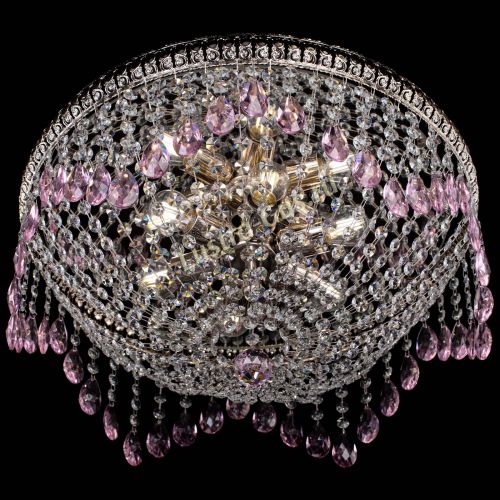 Люстра Лацио №5 журавлик розовая в Сочи Гусь Хрустальный