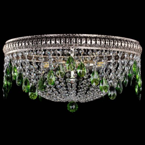 Люстра Лацио №5 журавлик зеленая в Сочи Гусь Хрустальный