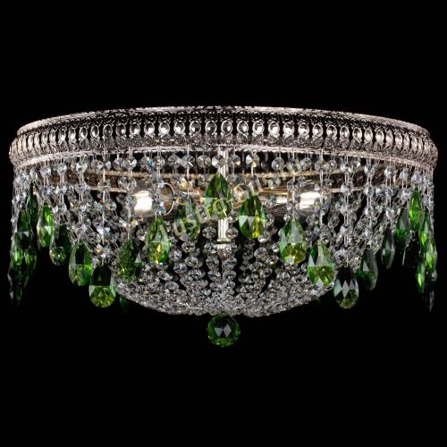 Люстра Лацио №5 журавлик зеленая в Сочи Гусь Хрустальный