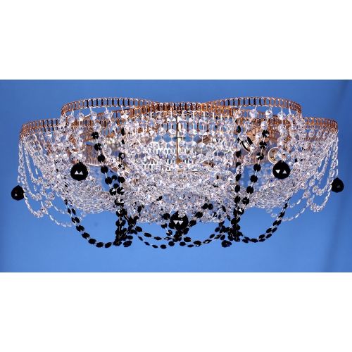 Люстра Лотос Ольга цветная в Сочи Гусь Хрустальный