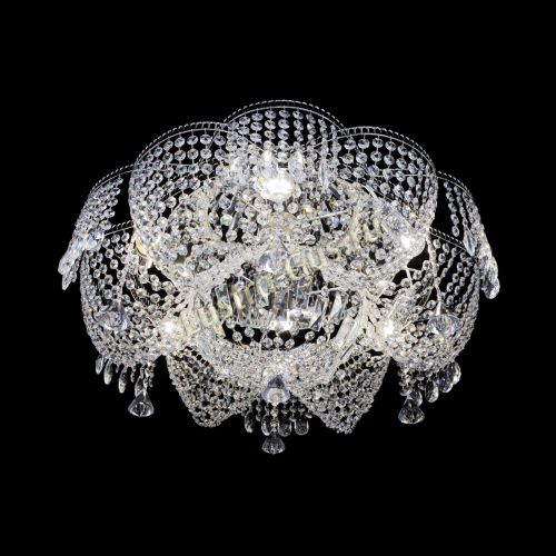 Люстра Лотос Журавлик с конусами в Сочи Гусь Хрустальный