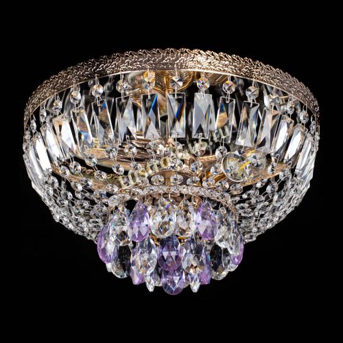 Люстра Милан Астра №3 фиолетовая в Сочи Гусь Хрустальный