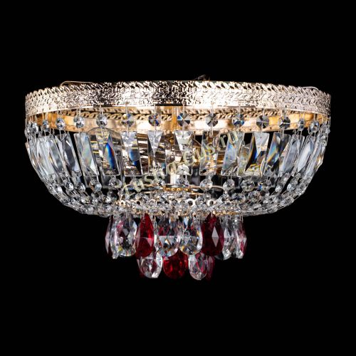 Люстра Милан Астра №3 красная в Сочи Гусь Хрустальный