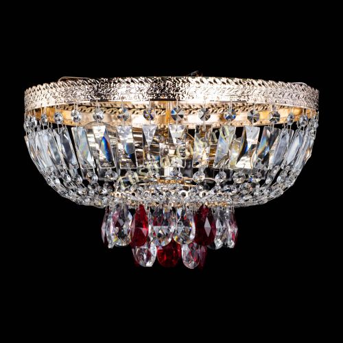 Люстра Милан Астра №3 красная в Сочи Гусь Хрустальный