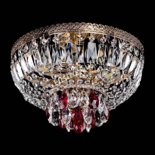 Люстра Милан Астра №3 красная в Сочи Гусь Хрустальный