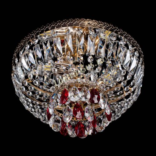 Люстра Милан Астра №3 красная в Сочи Гусь Хрустальный