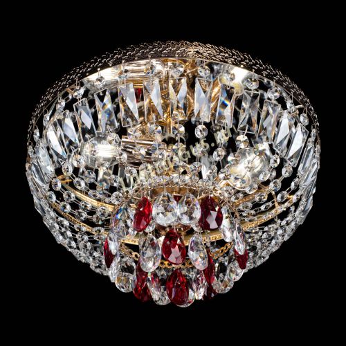Люстра Милан Астра №3 красная в Сочи Гусь Хрустальный