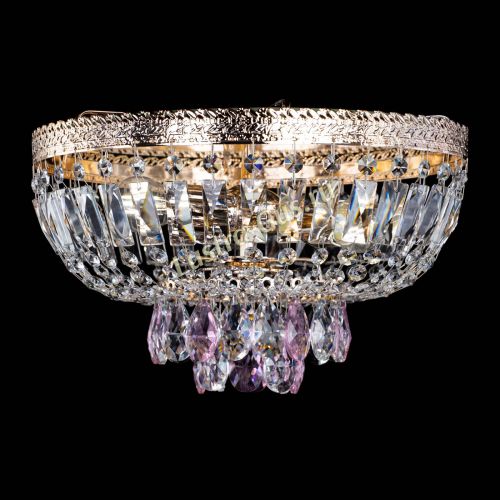 Люстра Милан Астра №3 розовая в Сочи Гусь Хрустальный