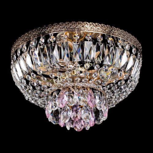 Люстра Милан Астра №3 розовая в Сочи Гусь Хрустальный