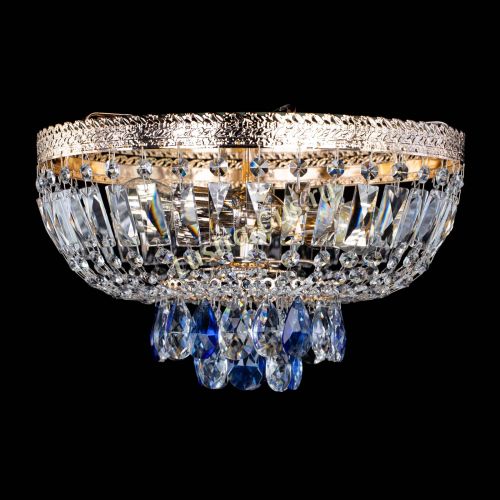 Люстра Милан Астра №3 синяя в Сочи Гусь Хрустальный