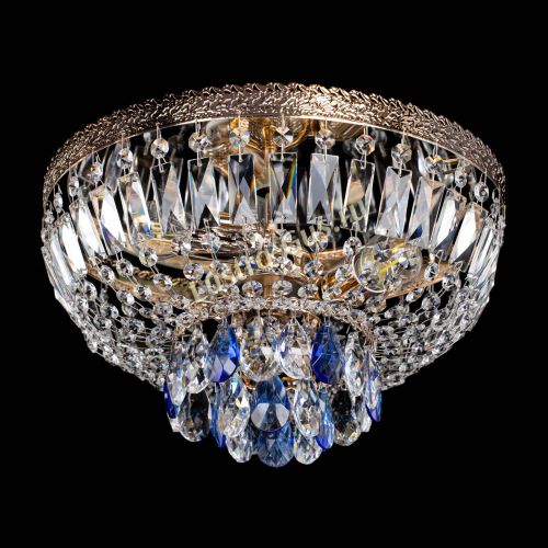 Люстра Милан Астра №3 синяя в Сочи Гусь Хрустальный