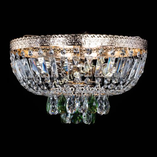 Люстра Милан Астра №3 зеленая в Сочи Гусь Хрустальный