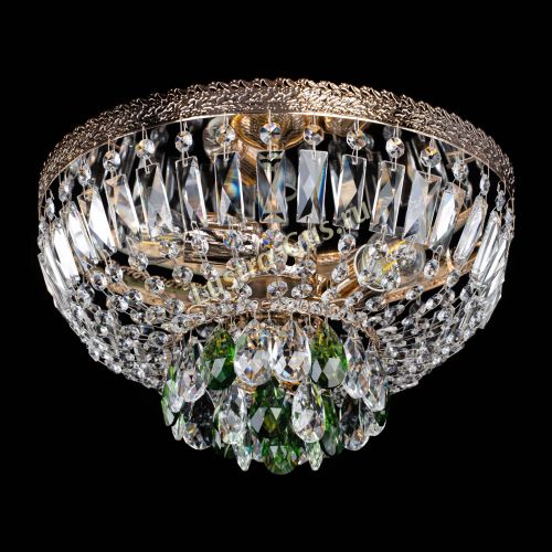 Люстра Милан Астра №3 зеленая в Сочи Гусь Хрустальный