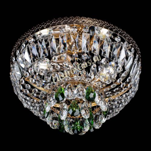 Люстра Милан Астра №3 зеленая в Сочи Гусь Хрустальный