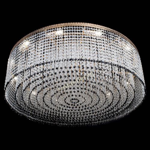 Люстра Милан капель №12 черная в Сочи Гусь Хрустальный