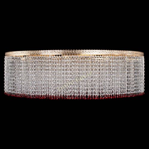 Люстра Милан капель №12 красная в Сочи Гусь Хрустальный