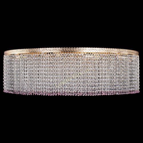 Люстра Милан капель №12 розовая в Сочи Гусь Хрустальный