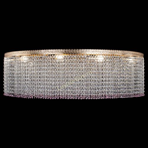 Люстра Милан капель №12 розовая в Сочи Гусь Хрустальный