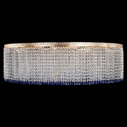 Люстра Милан капель №12 синяя в Сочи Гусь Хрустальный