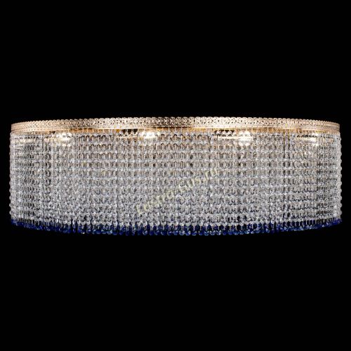 Люстра Милан капель №12 синяя в Сочи Гусь Хрустальный