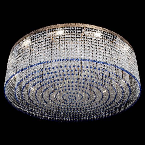 Люстра Милан капель №12 синяя в Сочи Гусь Хрустальный