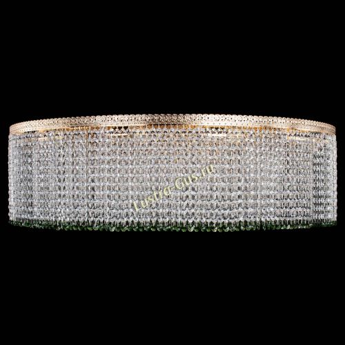 Люстра Милан капель №12 зеленая в Сочи Гусь Хрустальный