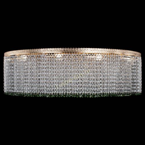 Люстра Милан капель №12 зеленая в Сочи Гусь Хрустальный