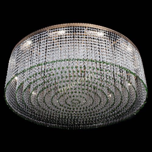 Люстра Милан капель №12 зеленая в Сочи Гусь Хрустальный