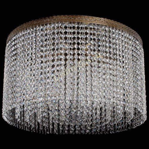 Люстра Милан капель оптикон под бронзу с зеркалом в Сочи Гусь Хрустальный