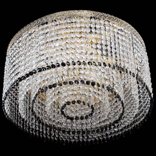 Люстра Милан капель оптикон Черная в Сочи Гусь Хрустальный