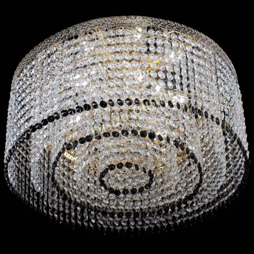 Люстра Милан капель оптикон Черная в Сочи Гусь Хрустальный