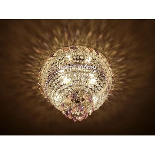 Люстра Катерина дубик цветная в Сочи Гусь Хрустальный