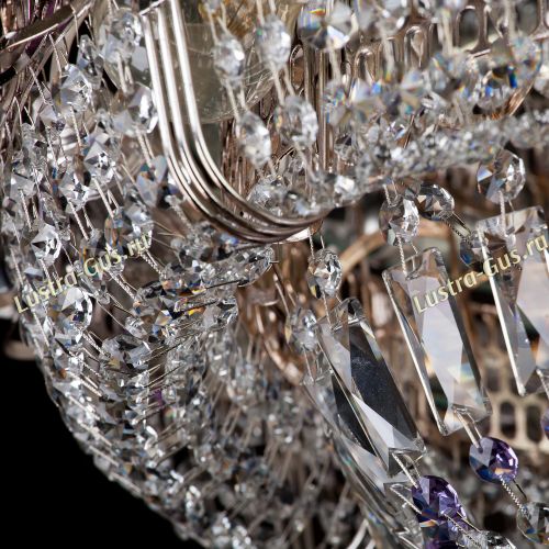 Люстра Кольцо Классика фиолетовая в Сочи Гусь Хрустальный