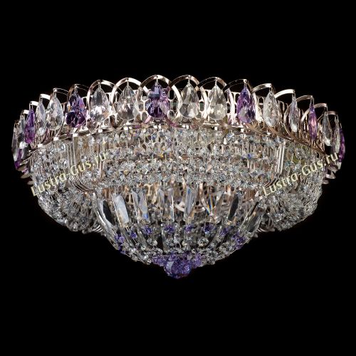 Люстра Кольцо Классика фиолетовая в Сочи Гусь Хрустальный